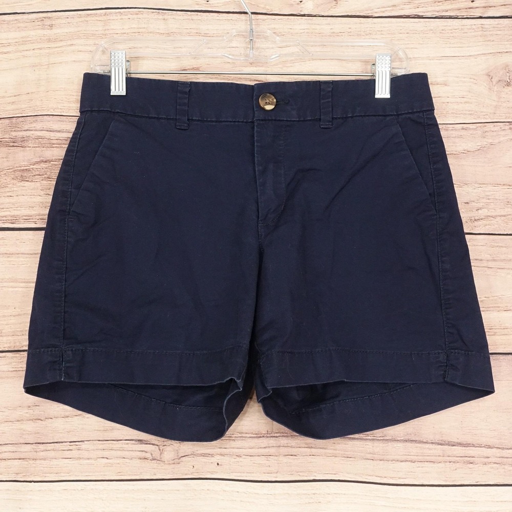 Old Navy Chino Shorts Womens Size 4 Blue Twill 30 Waist 4.5 Inseam Stretch